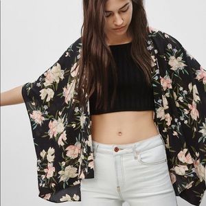 Talula Floral Kimono Top in Pink